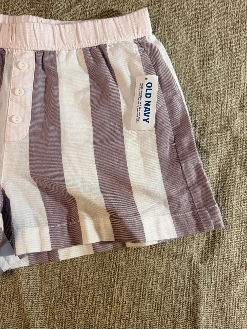 NWT Old Navy Striped Elastic Waist Shorts - Girls Size M (8)